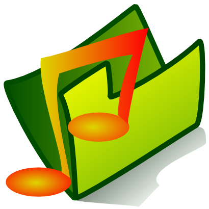 Download free music green folder icon